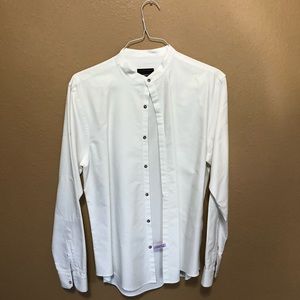 White long sleeve button up shirt